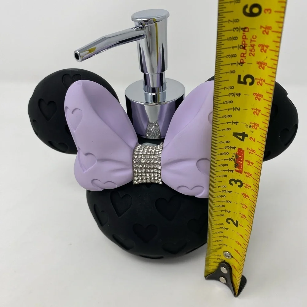 NEW - Disney Black and Purple Minnie Mouse Soap & Lotion Dispenser